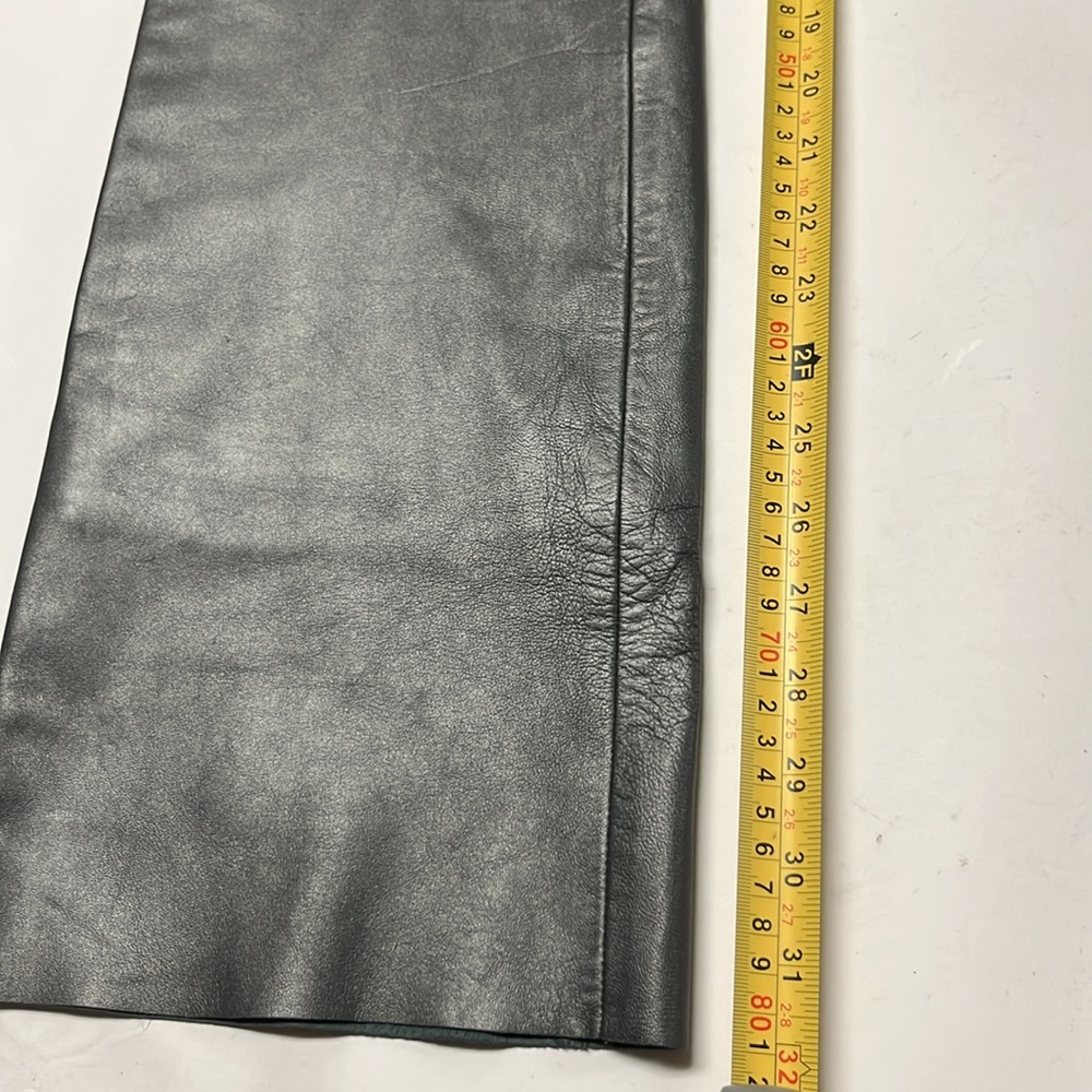 Cache vintage gun metal Leather Pants - Picture 5 of 10